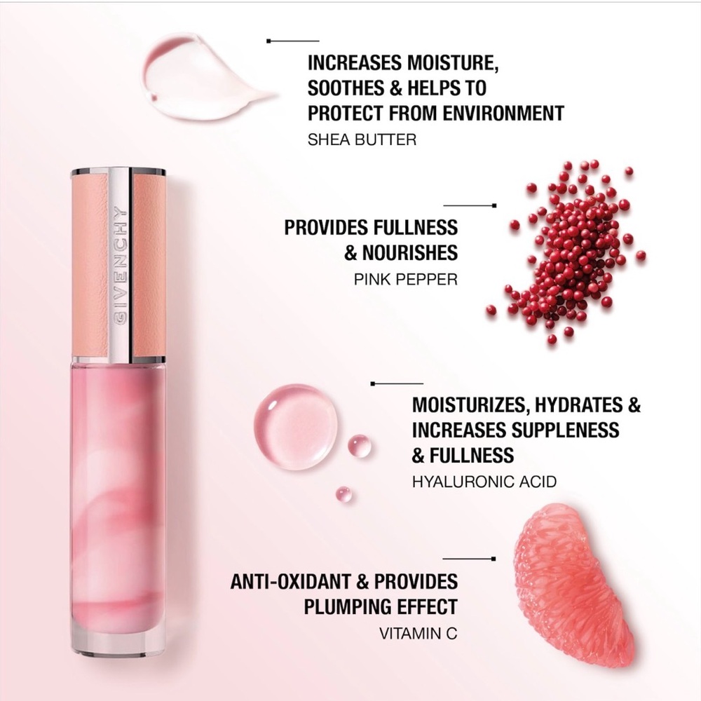 Givenchy Limited Edition Rose Perfecto Tinted Liquid Balm Duo Set, New - Picture 5 of 5